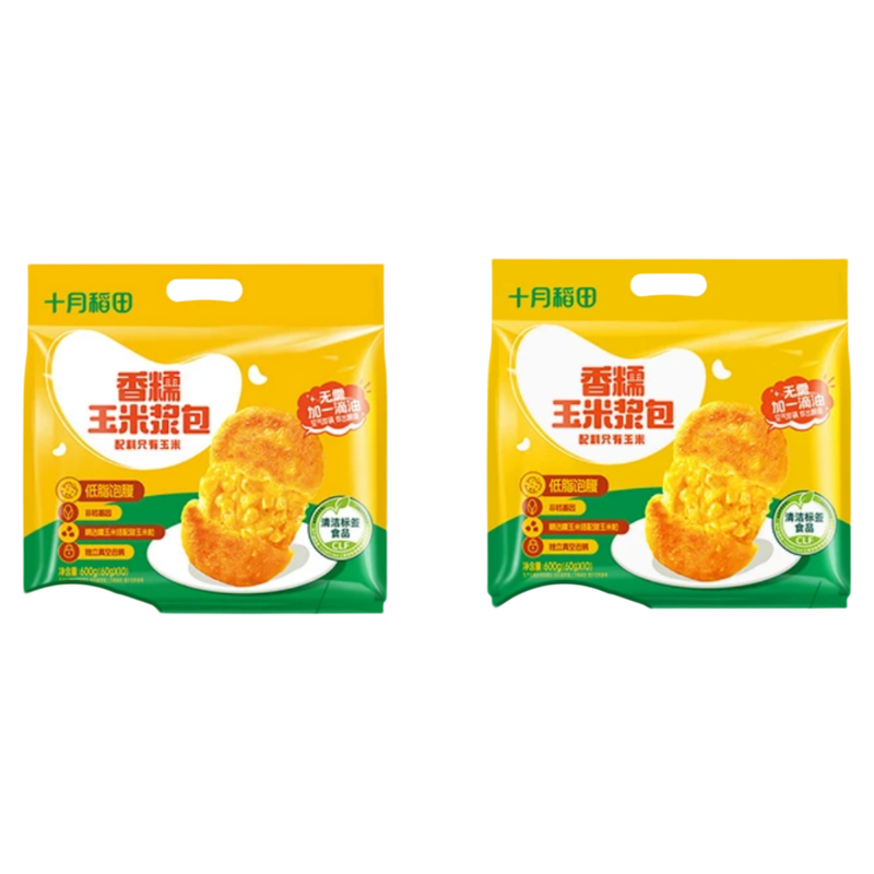 十月稻田玉米浆包鲜浆苞饼东北新鲜甜糯玉米饼60g*10粗粮低脂早餐
