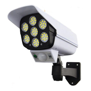 仿真监控假摄像头灯 太阳能充电路灯LED感应防贼遥控光控无线壁灯