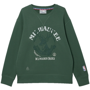 [商场爆款]杰克琼斯NBA联名卫衣印花潮全棉圆领宽松上衣225433005