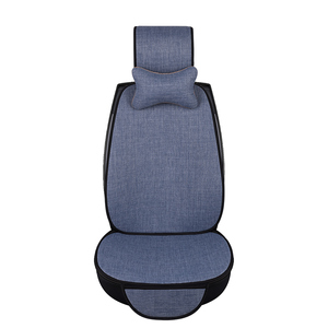 汽车坐垫四季通用亚麻小蛮腰夏季透气棉麻防滑凉垫简约座套座椅垫