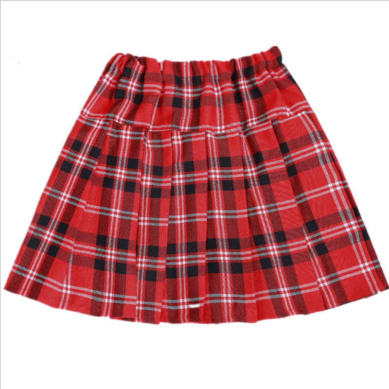 儿童格子裙演出服装小学生短裙班服半身裙演出服中大童朗诵合唱裙
