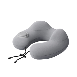 坐飞机u型枕充气睡觉神器护颈枕按压式旅行枕头便携长途必备高铁