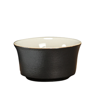 茶杯陶瓷功夫茶主人杯黑陶复古单杯40ml茶具品茗杯家用中式小茶碗