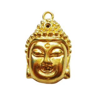 铸铜 黄铜佛陀吊坠 如来佛祖佛头吊饰平安弥勒佛转运佛像佛公挂饰