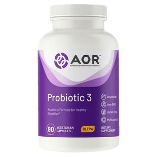 现货 加拿大 AOR Probiotic-3 益生菌 改善菌群 肠道健康 90粒