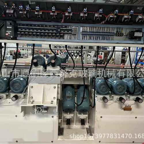 卧式直线玻璃磨边机楼梯扶手超白玻璃磨边抛光机源头厂家直供现货