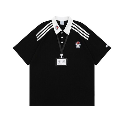 特大码女装设计感运动撞色上衣女