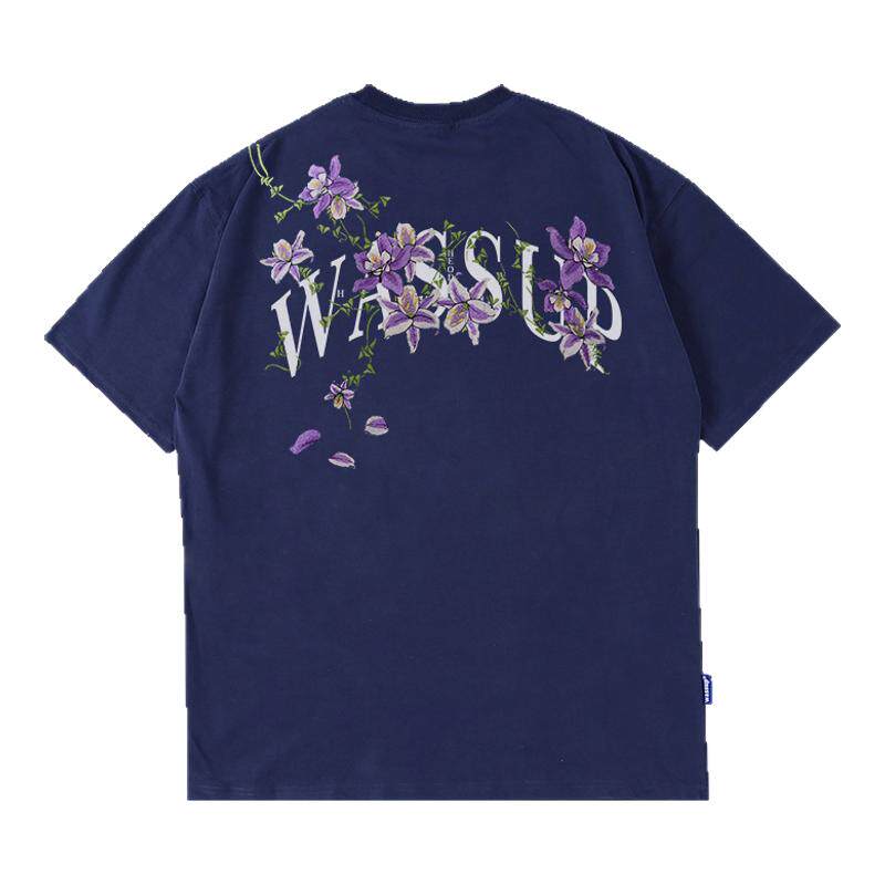 WASSUP藤蔓花卉重磅T恤短袖男款