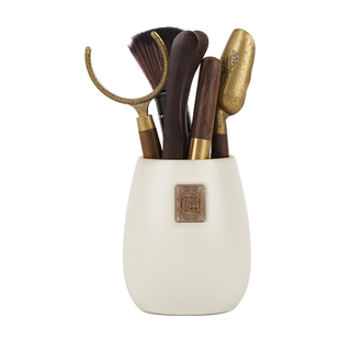 榜盛汝窑茶道六君子茶具配件收纳筒茶勺茶夹养壶笔泡茶工具用品