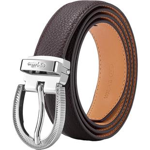 金利来女士皮带新款真皮针扣腰带百搭时尚简约女式头层牛皮裤带