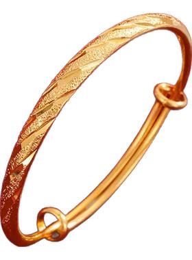 古法传承推拉满天星女沙金高保色实心高级感越南沙金流星雨手镯