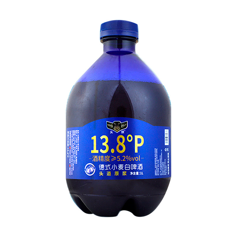 头狼啤酒精酿原浆啤酒1L×4罐整箱装德式鲜啤扎啤13.8°P全麦酿造