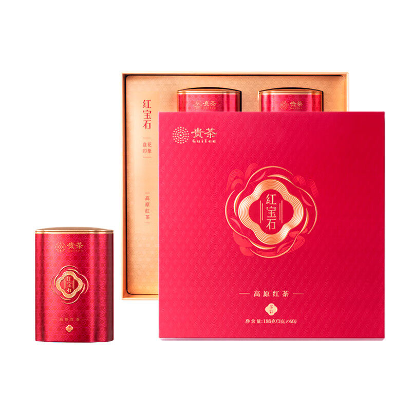 贵茶红宝石红茶多彩礼盒装180g