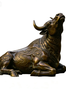 商业街黄牛玻璃钢艺术雕塑摆件