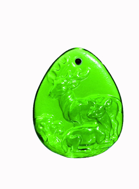 正品宋韶光吉祥物2026年集雅轩本命年马年琉璃摆件挂属蛇灵鹿长春