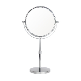 9英寸可升降双面镜翻转高低伸缩镜led灯台式7倍10倍放大化妆镜子