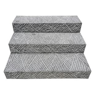 台阶石青石板材踏步石庭院脚踏石园林仿古铺路石板户外石条剁斧石