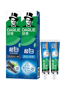 含氟好来超白茶牙膏亮白防蛀清新