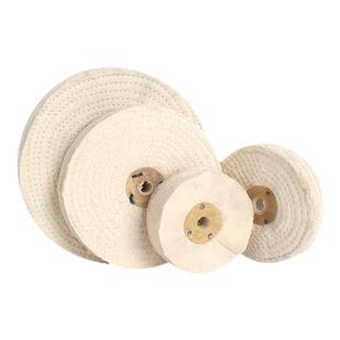 抛光白布轮镜面打磨金属不锈钢棉布轮黄色加厚金属玉石打磨布轮