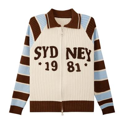 左西秋冬女童针织Polo衫条纹毛衣