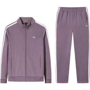 安踏运动套装女加绒春夏季女款官网开衫外套长裤两件套