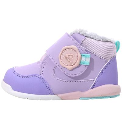 月星0-2岁冬季加绒保暖学步棉鞋