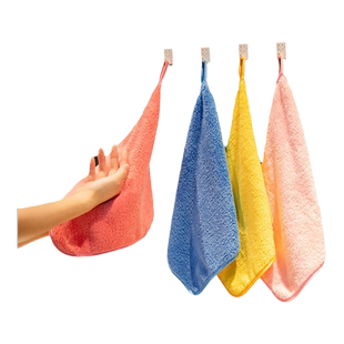 长毛绒毛巾家用小方巾卫生间厨房擦手巾比纯棉软超强吸水加厚挂式