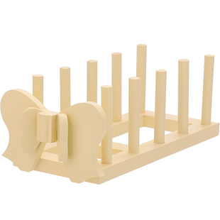 少女心蝴蝶结木头托盘托架ins风桌面收纳架新款厨房置物架沥水架