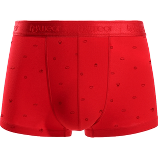 男士内裤纯棉裆抗菌本命年大红色结婚新年袜子三角平角裤盒装