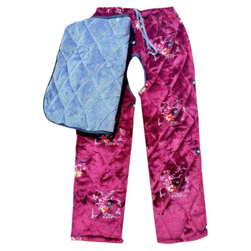 冬季老人加厚保暖裤棉裤卧床病人方便护理裤防尴尬男女失禁开裆裤