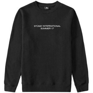 STUSSY INT'L SUMMER标语宽松男女潮牌套头圆领卫衣情侣