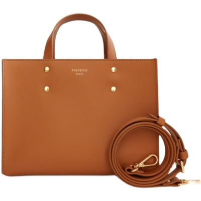 FIBRENO 牛皮皮考林系列 我的咖啡色22.5 x 17 x 10 cm