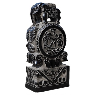 石门墩抱鼓石一对别墅门前摆件天然青石门口石头石墩石鼓