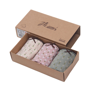 顶瓜瓜顶呱呱内裤女彩棉棉质舒适性感中高腰内裤透气三角裤打底裤