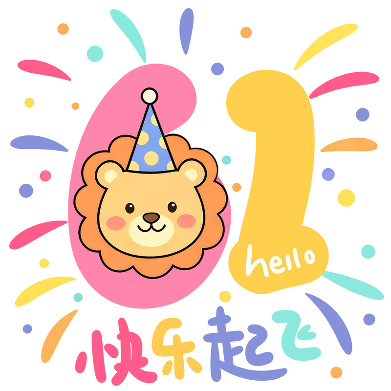 六一幼儿园卡通玻璃静电贴