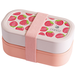 camuz上班族可微波炉加热日式双层便当盒便携外带轻食减脂饭盒