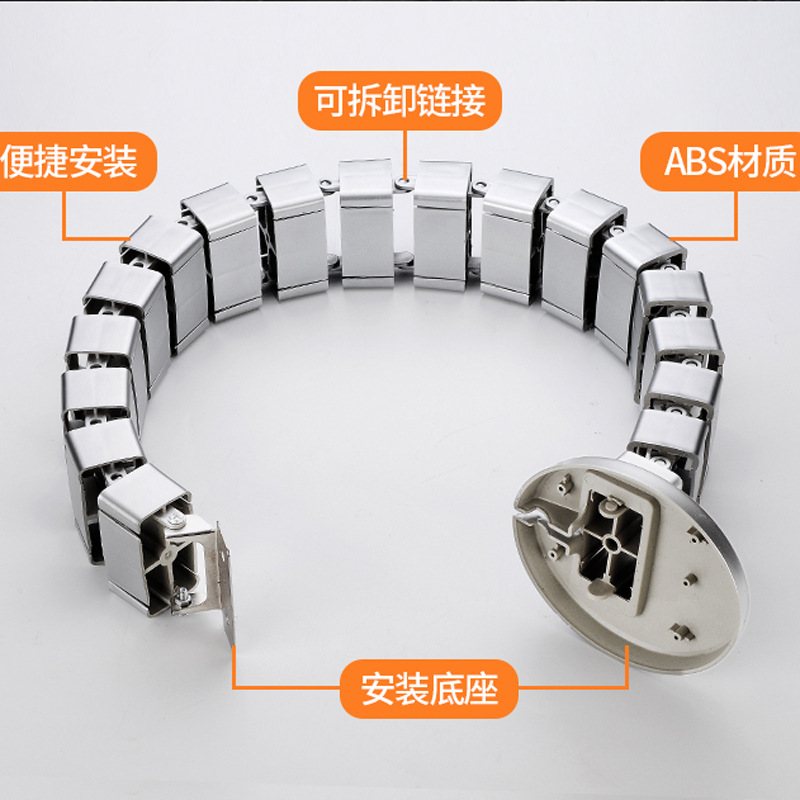 现货办公桌方形蛇形穿线管会议桌走线线管藏线槽收纳走线管理管