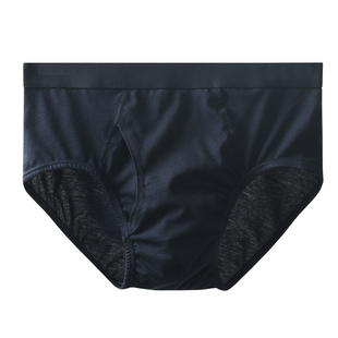 诺卡登高腰纯棉三角裤男纯色黑白色男士内裤透气宽松中青年底裤头