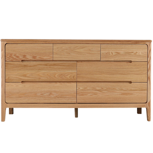 厂家直销纯实木斗柜现代简约储物多抽屉柜子原木北欧橡木斗橱环保