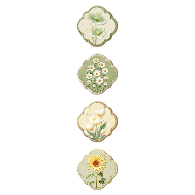 花卉奶油风玄关过道异形装饰画