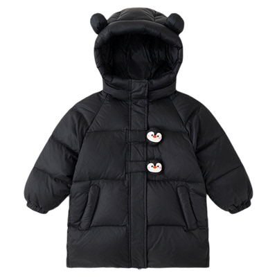 嘟嘟家儿童羽绒服冬季保暖宝宝防寒服中长款冬款男童冬装女童衣服