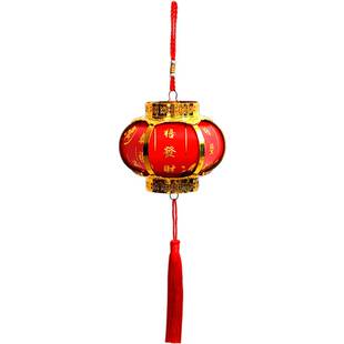 新年灯笼电子灯笼插电款电池款led音乐灯笼发光仿羊皮大红灯笼