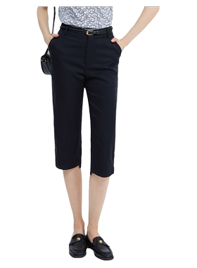 波顿女士2026春夏季七分休闲裤美式休闲天丝高端弹力舒适修身裤子