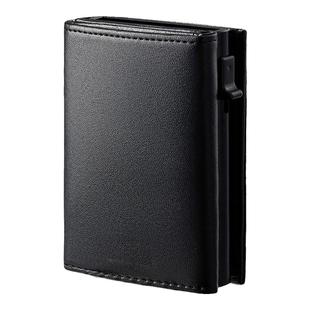 新款卡包卡盒防盗刷男士超薄证件包大容量动弹出式卡夹多功能钱包