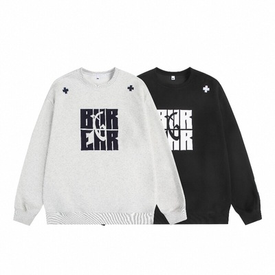 GKKRT美式重磅刺绣圆领卫衣