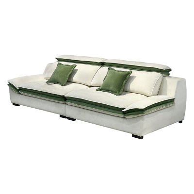 高靠背可拆洗棉麻布艺沙发组合