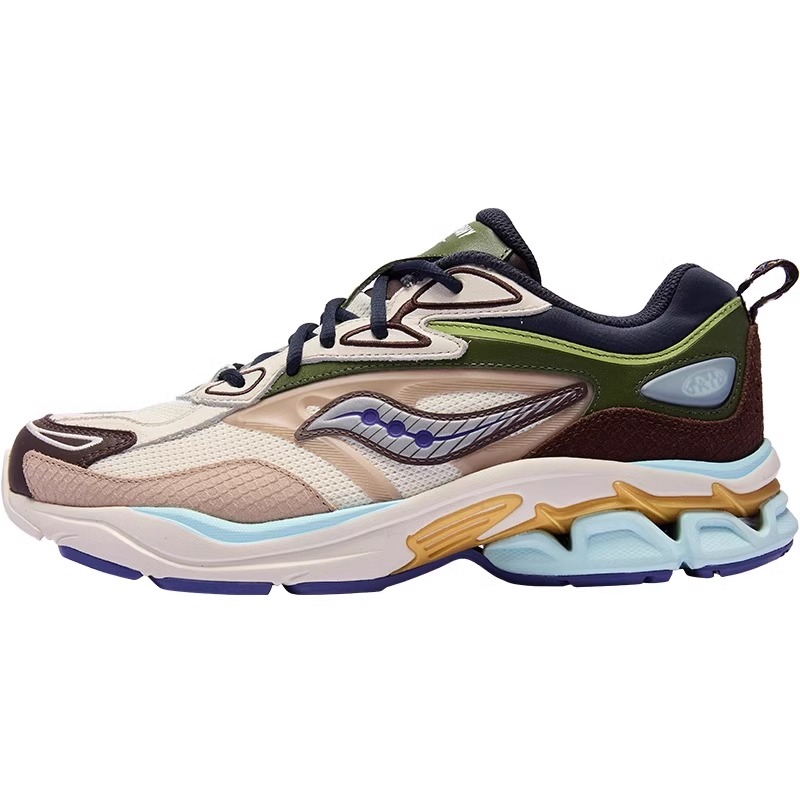 Saucony索康尼GRID FUSION 蛇年CNY情侣拼色复古百搭休闲鞋
