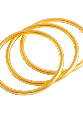 沙金手镯仿古法黄金里外一色婚庆