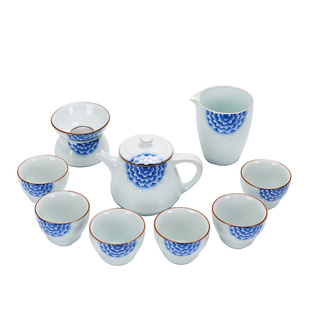 官窑公道杯茶滤一体分茶器公杯陶瓷茶具茶漏套装茶壶加厚仿宋刻度