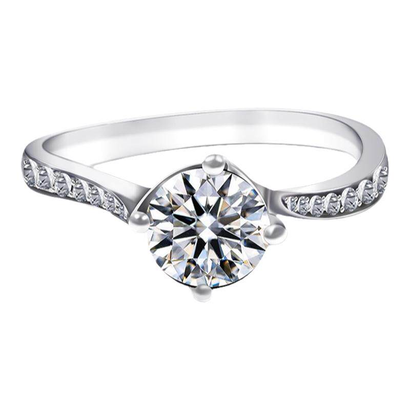 diamondfoundry合成扭臂婚戒